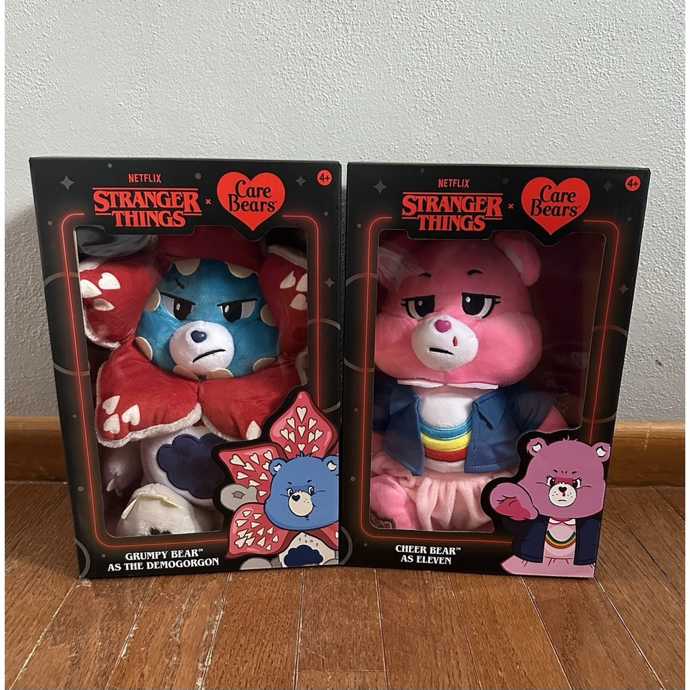 Netflix Stranger Things Care Bears 12" Cheer Bear Eleven & Grumpy Demogorgon Duo